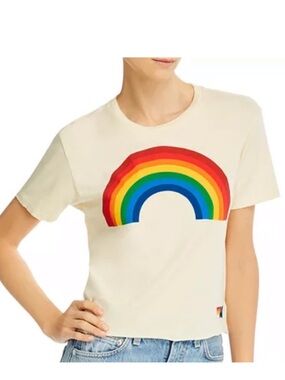 Aviator Nation  🌈 Rainbow Tee rainbow Sz S